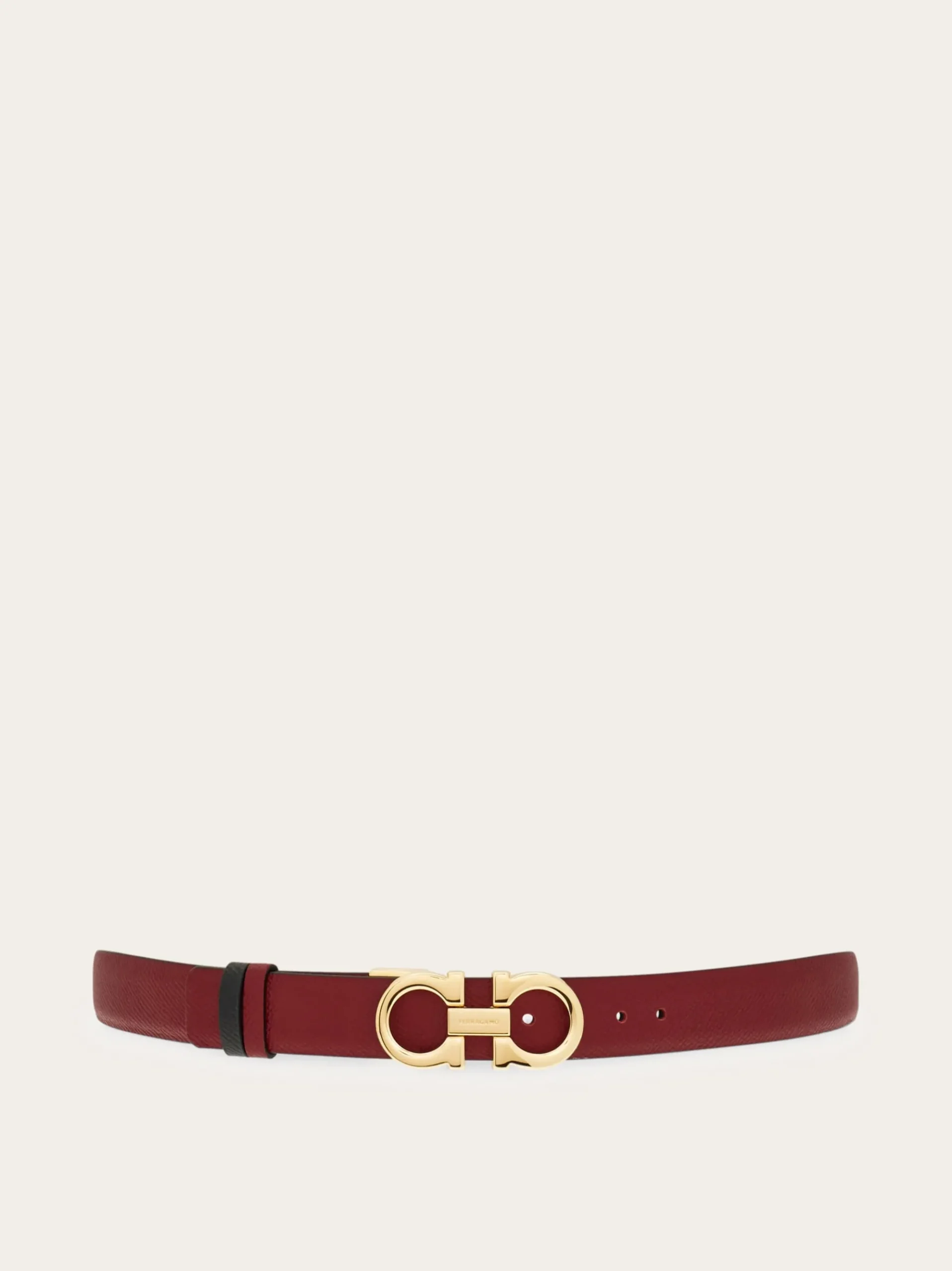 Adjustable and reversible Gancini belt - Women