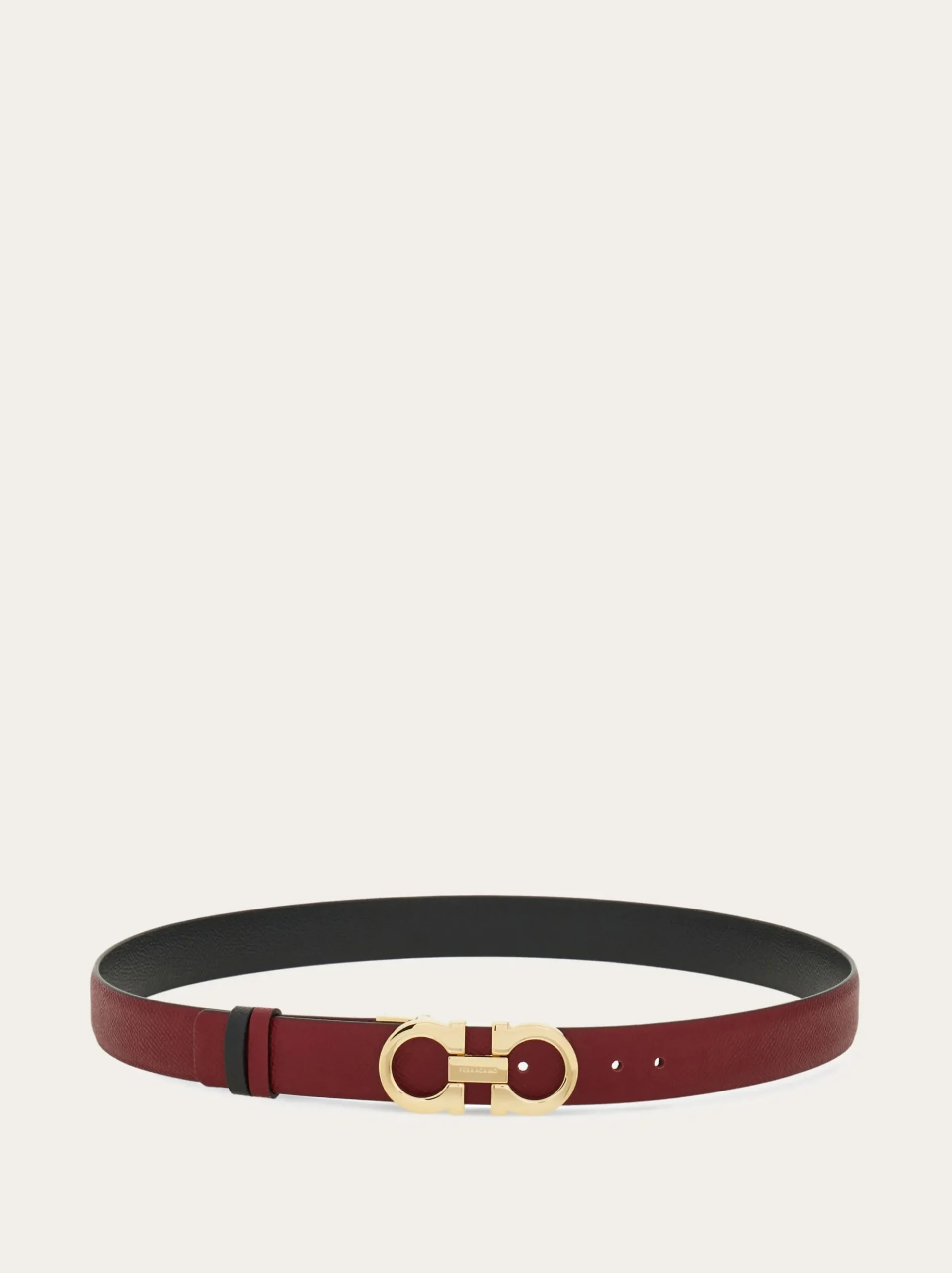 Adjustable and reversible Gancini belt - Women