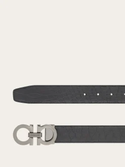 Adjustable Gancini belt - Men