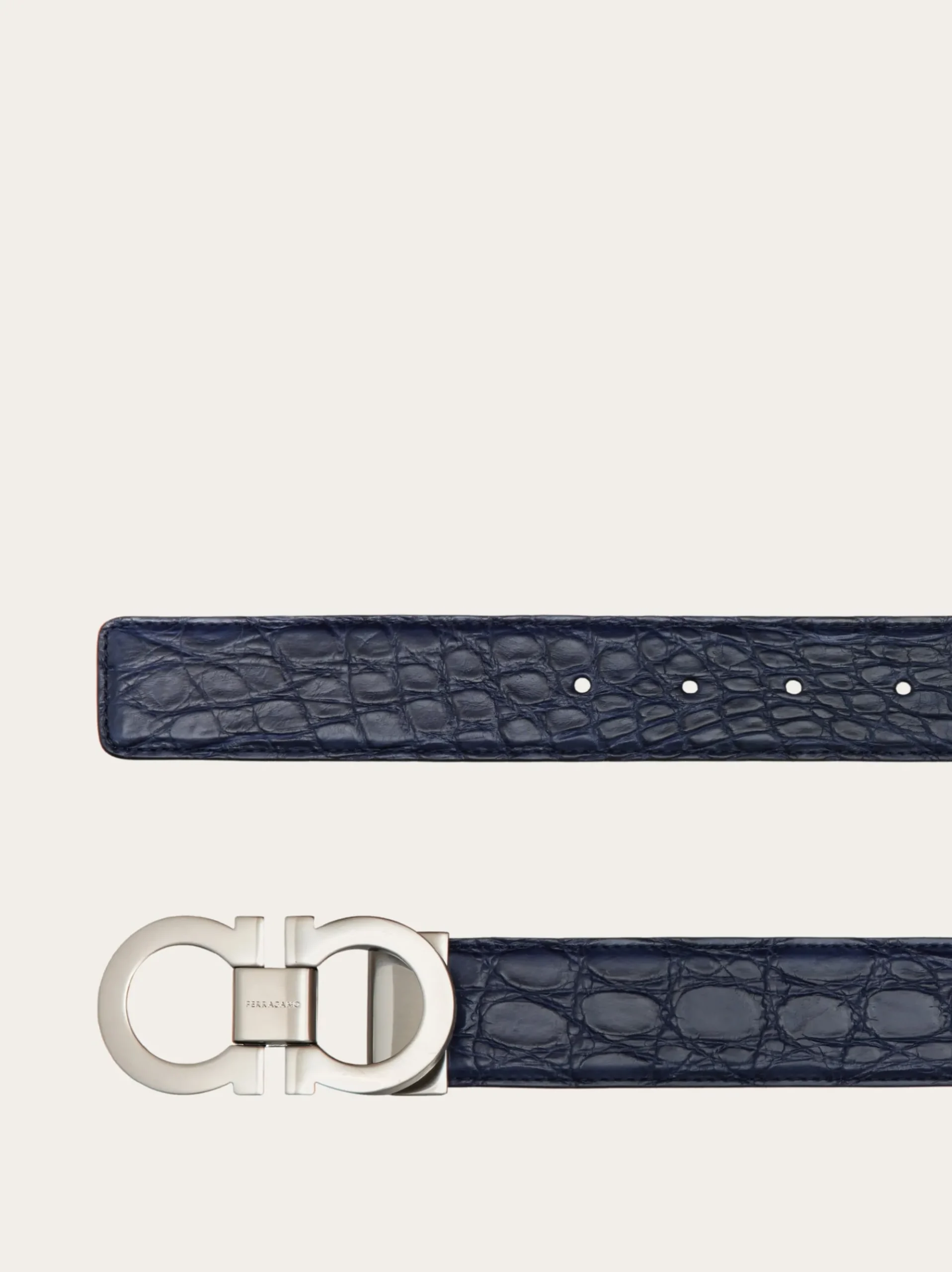 Adjustable Gancini belt - Men