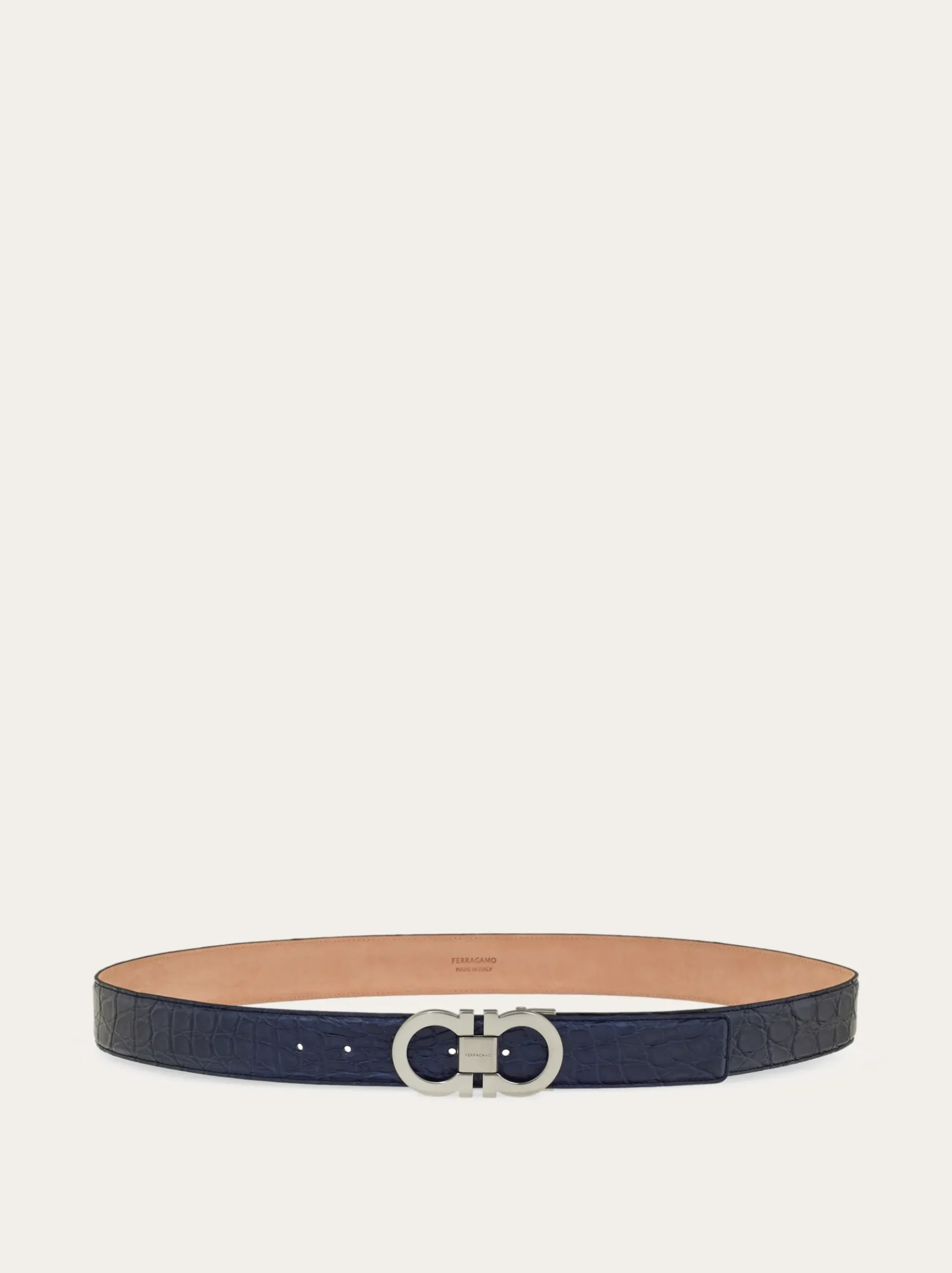 Adjustable Gancini belt - Men
