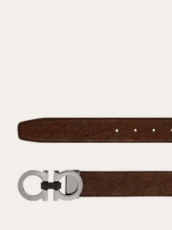 Adjustable Gancini belt - Men