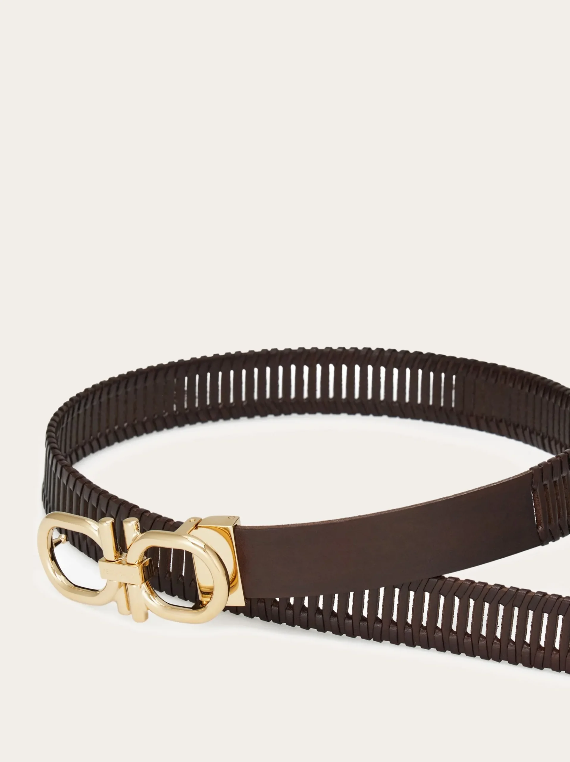 Adjustable Gancini belt - Men