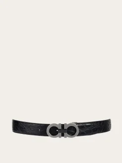 Adjustable Gancini belt - Men