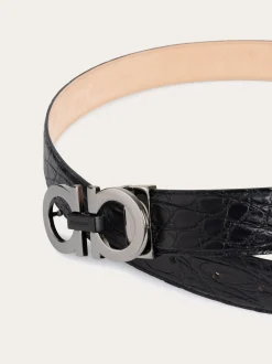 Adjustable Gancini belt - Men
