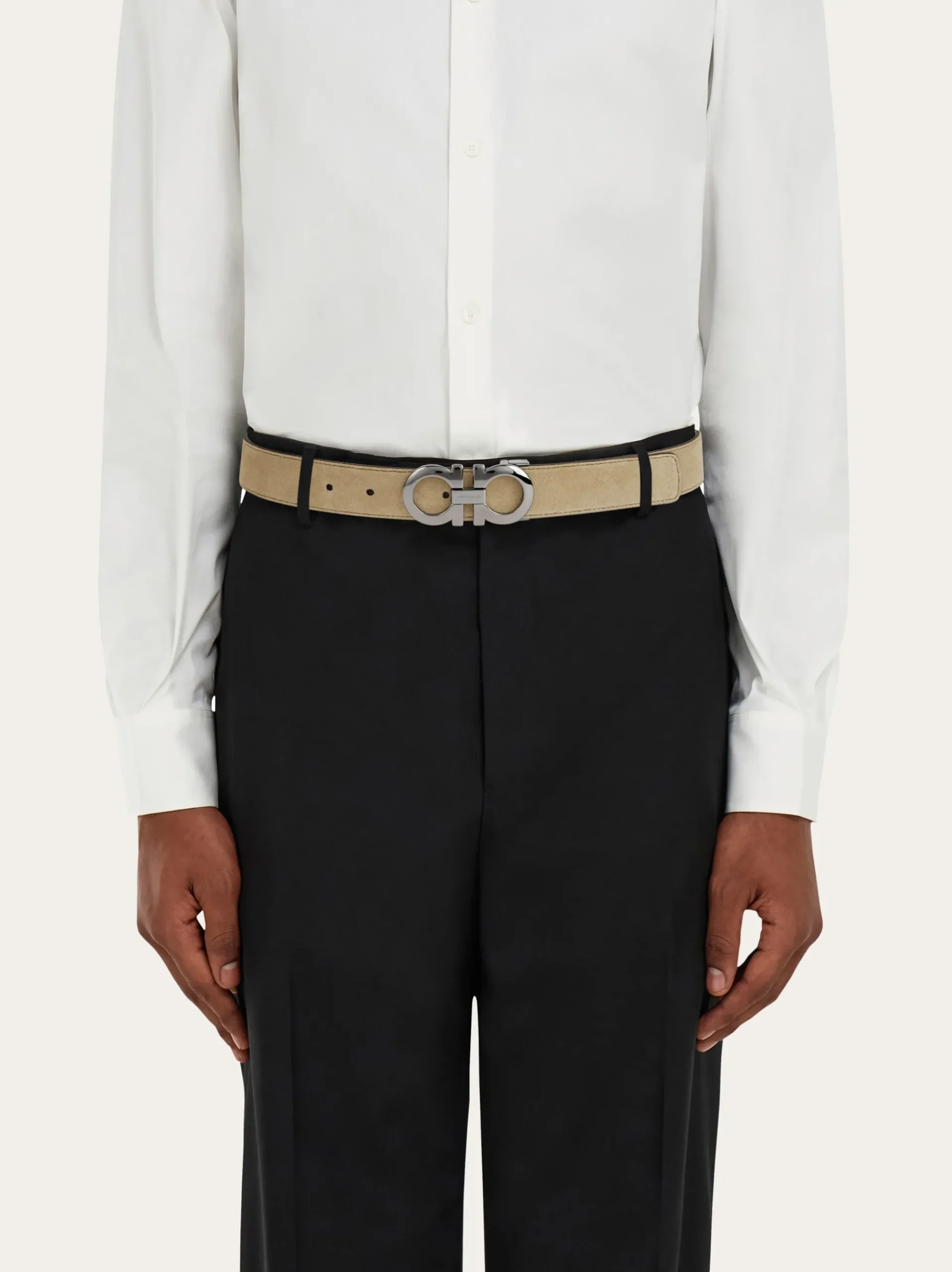 Adjustable Gancini belt - Men