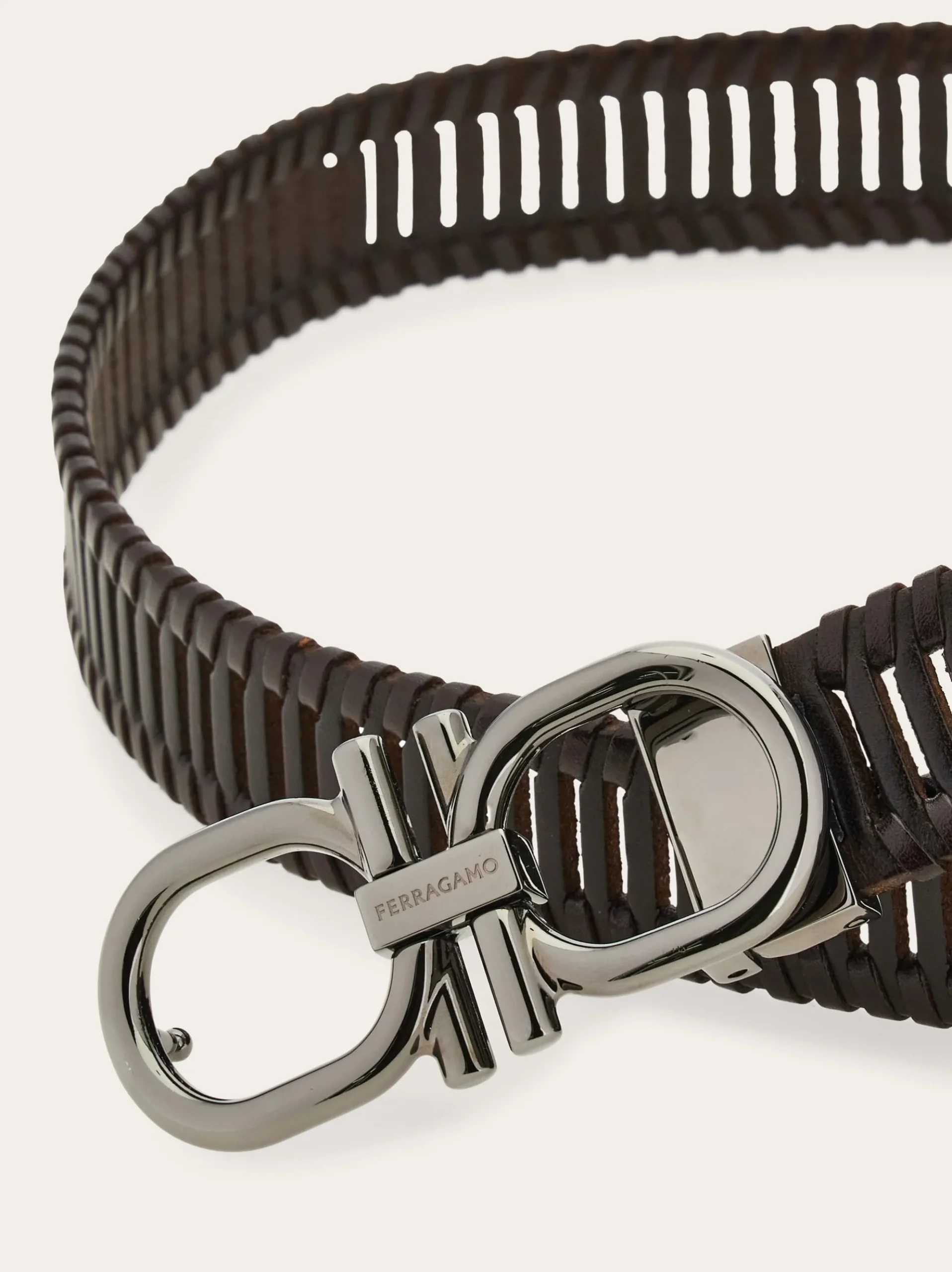 Adjustable Gancini belt - Men