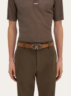 Adjustable Gancini belt - Men