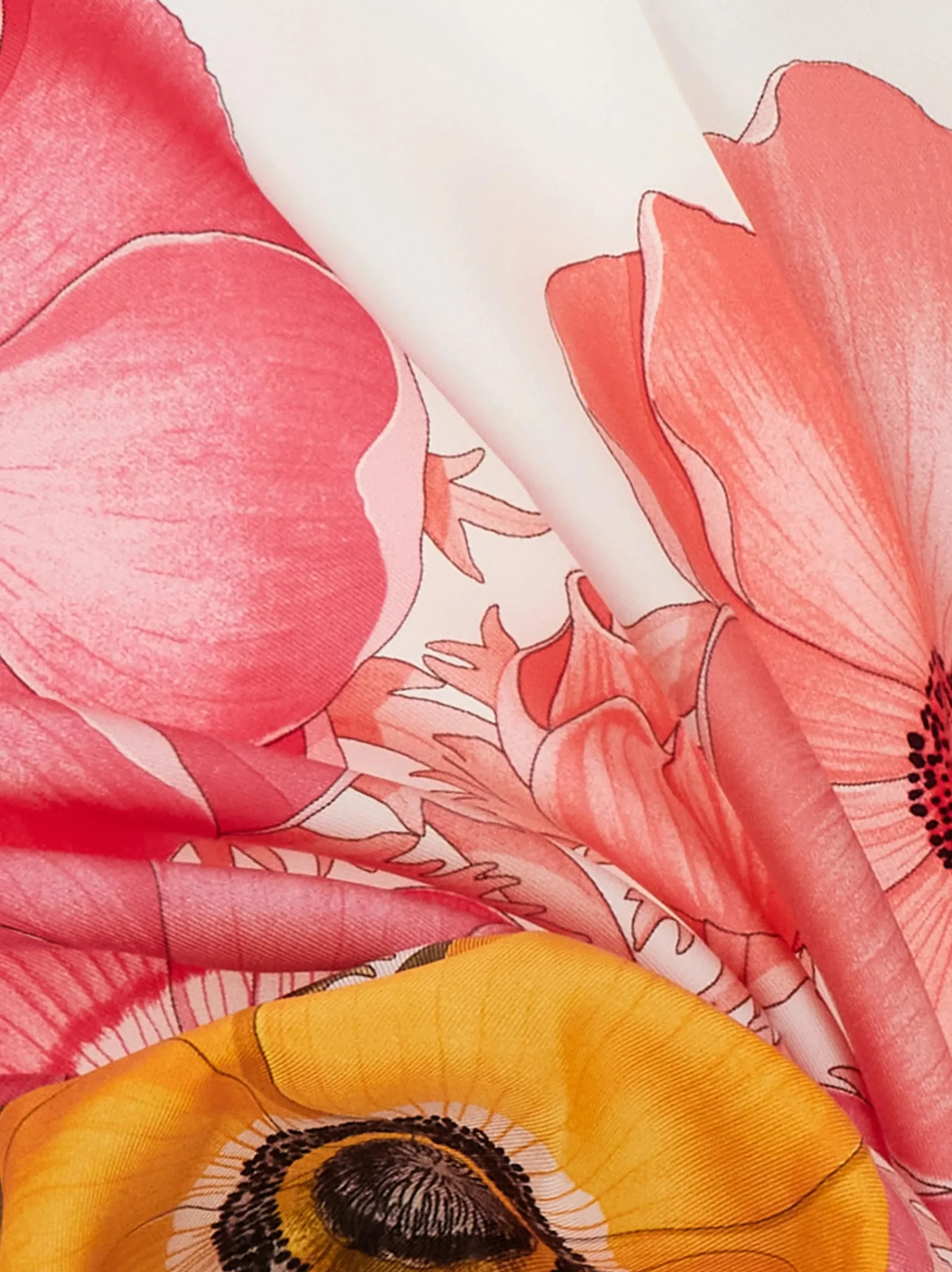 Anemone print silk scarf - Women
