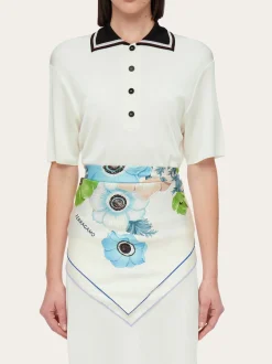 Anemone print silk scarf - Women