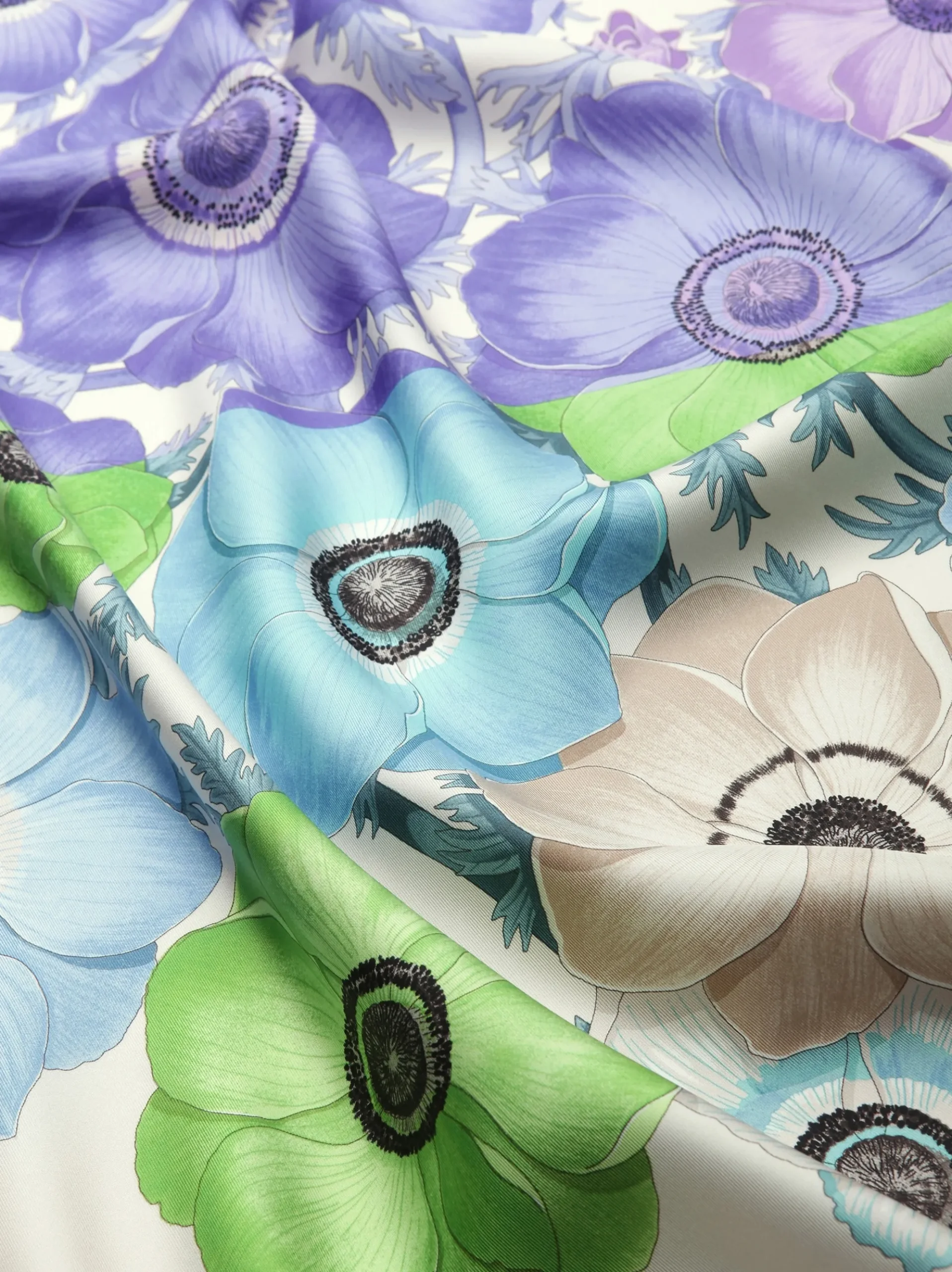 Anemone print silk scarf - Women