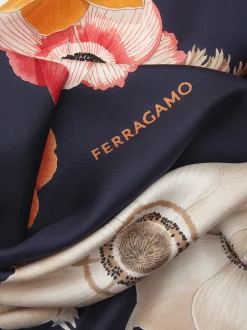 Anemone print silk scarf - Women