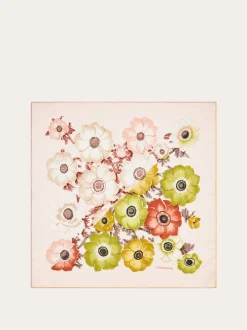 Anemone print silk scarf - Women