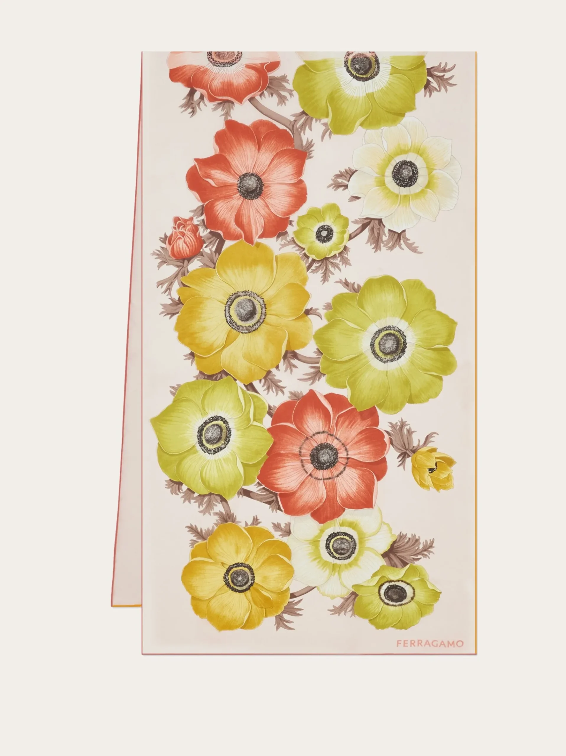 Anemone print silk scarf - Women
