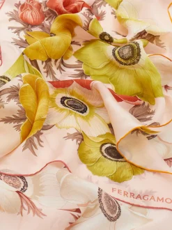 Anemone print silk scarf - Women