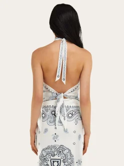 Arabesque print foulard top - Women