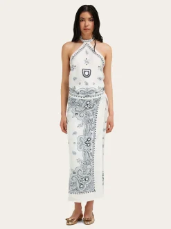 Arabesque print foulard top - Women