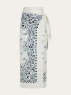Arabesque print silk sarong - Women