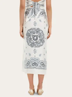 Arabesque print silk sarong - Women