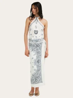 Arabesque print silk sarong - Women