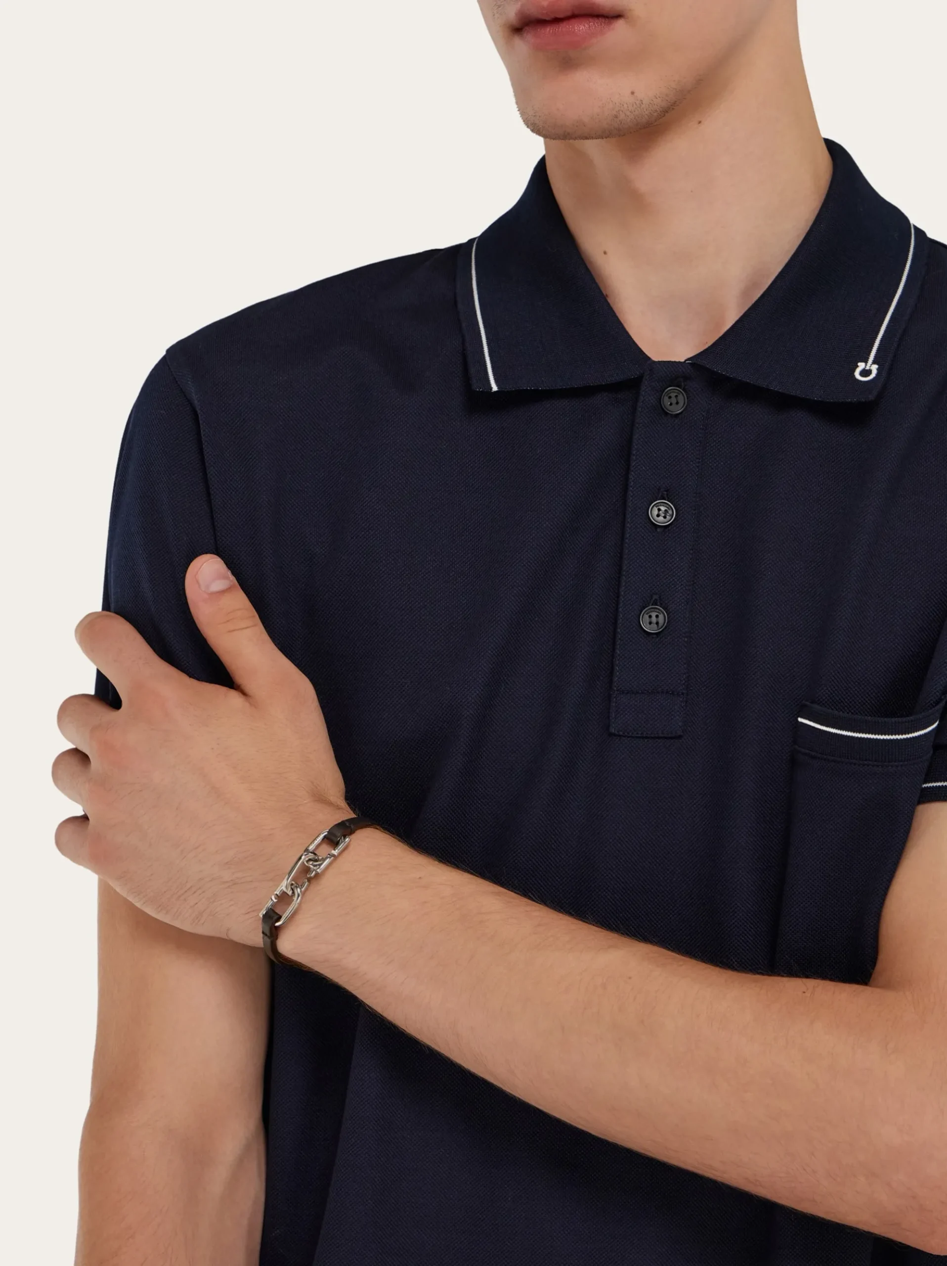 Bicolor Gancini bracelet - Men