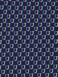 Bicolor Gancini jacquard tie - Men