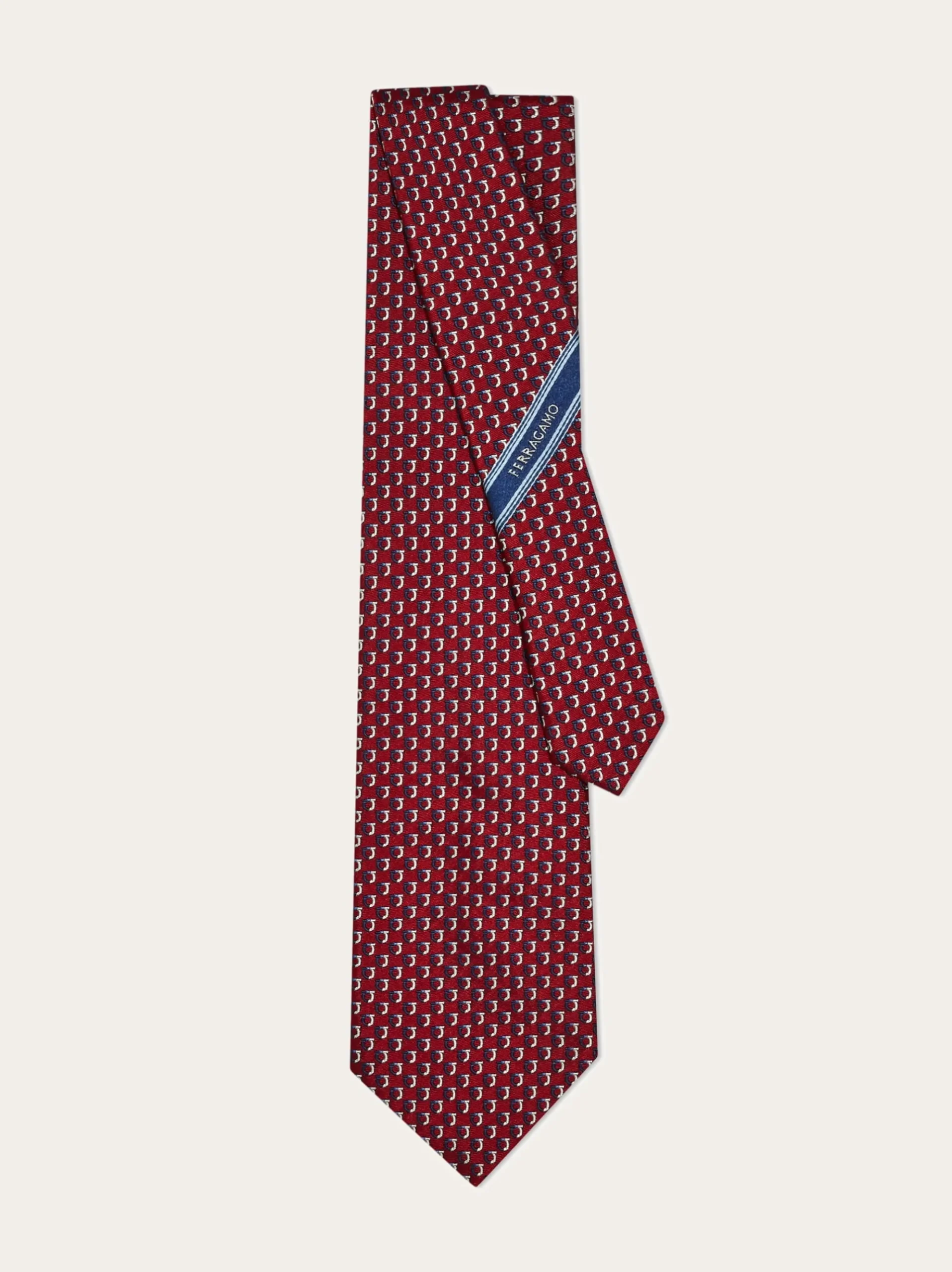 Bicolor Gancini jacquard tie - Men