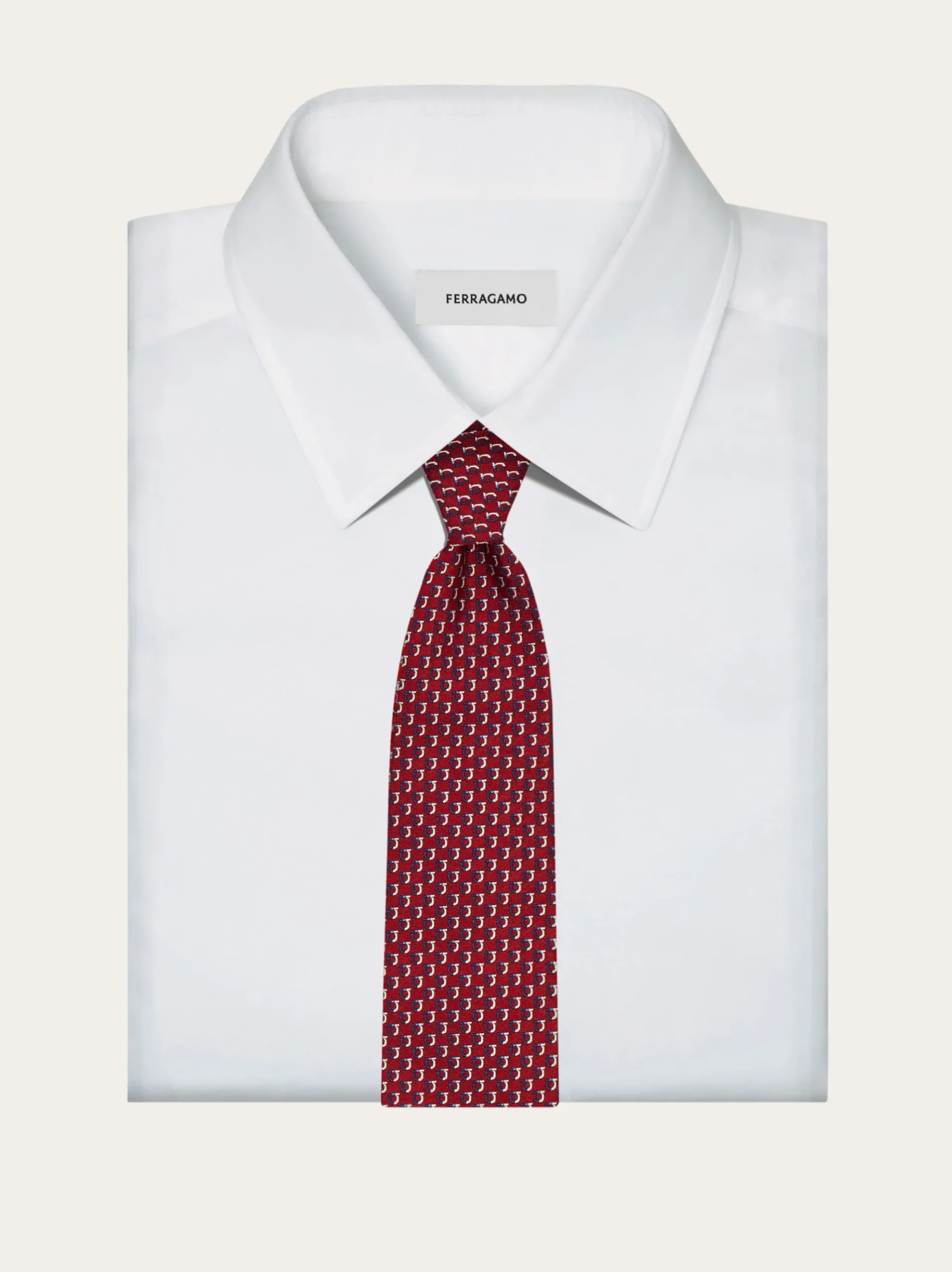 Bicolor Gancini jacquard tie - Men