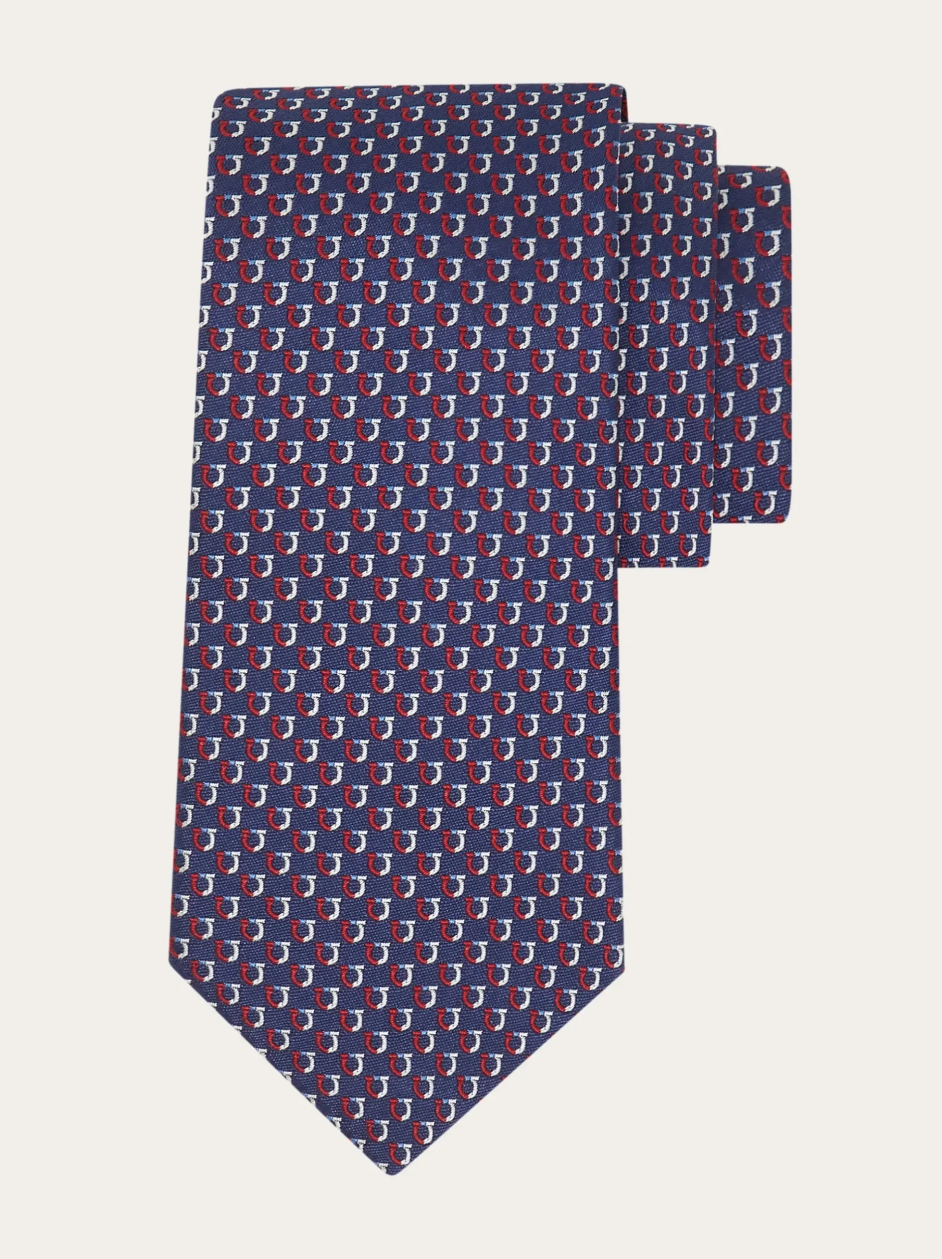 Bicolor Gancini jacquard tie - Men