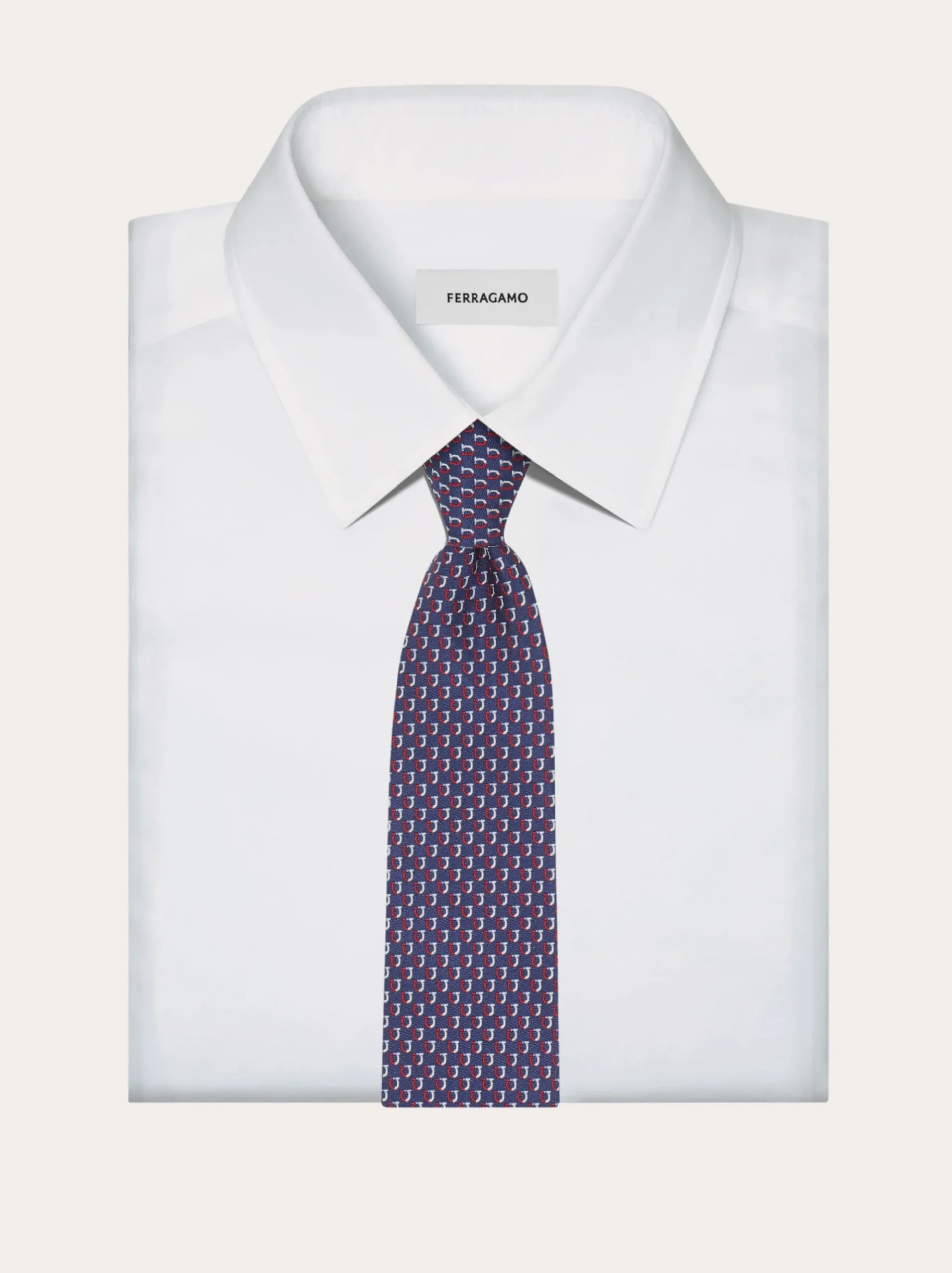 Bicolor Gancini jacquard tie - Men