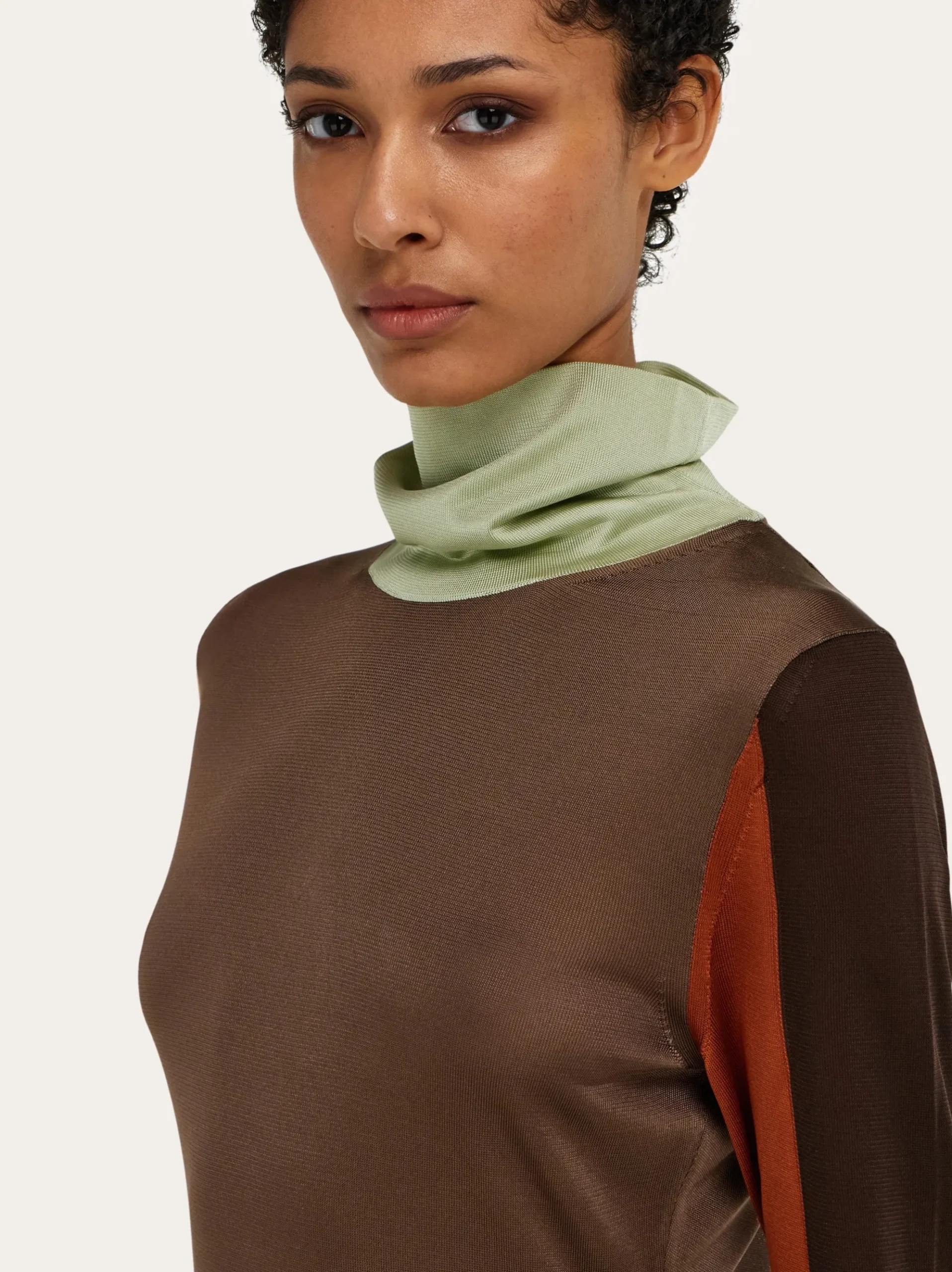 Block color dress - Women