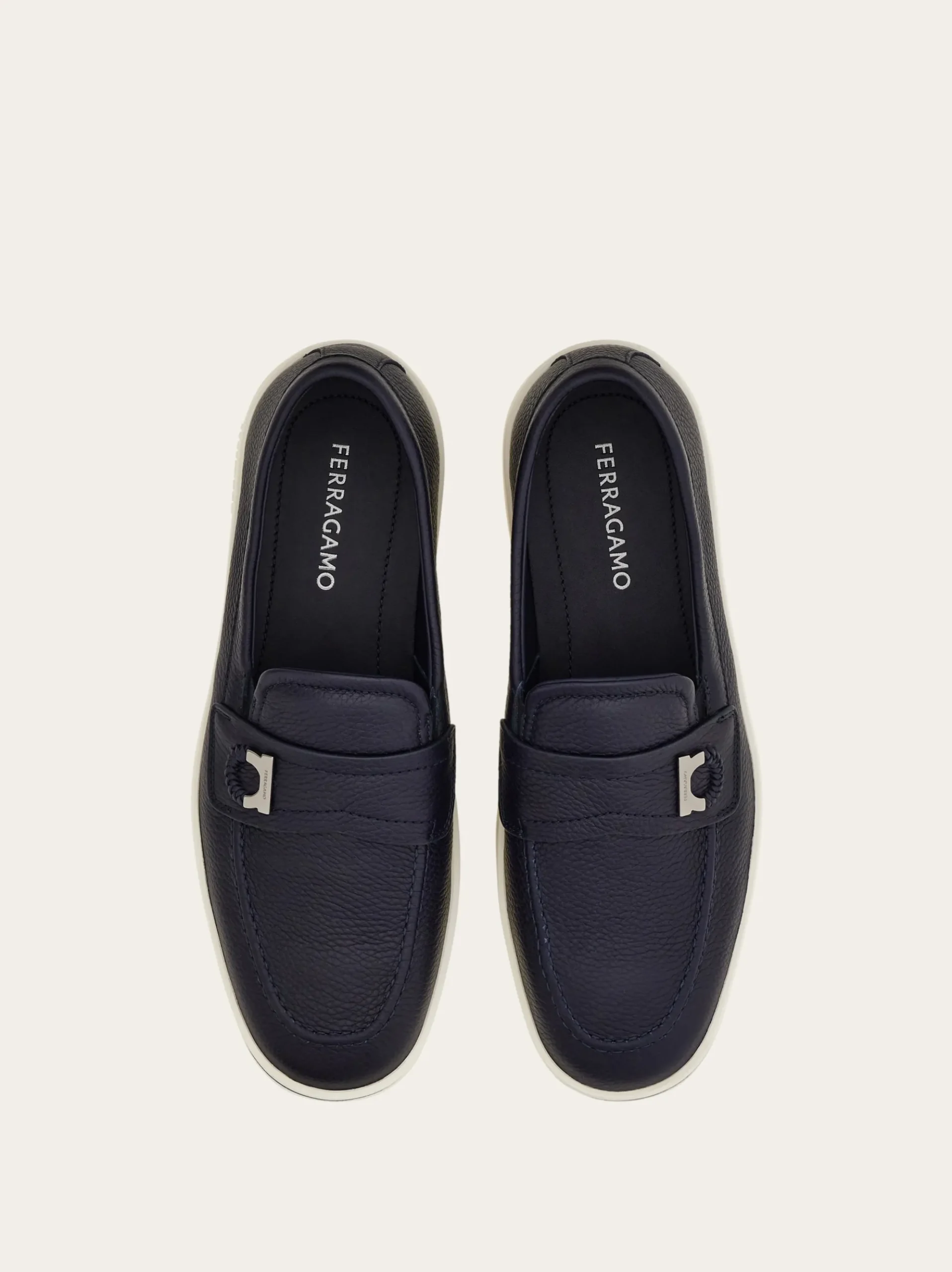Boat shoe loafer with Gancini ornament - Men