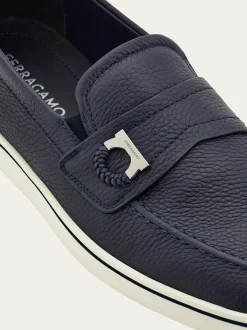 Boat shoe loafer with Gancini ornament - Men