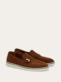 Boat shoe loafer with Gancini ornament - Men