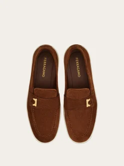 Boat shoe loafer with Gancini ornament - Men