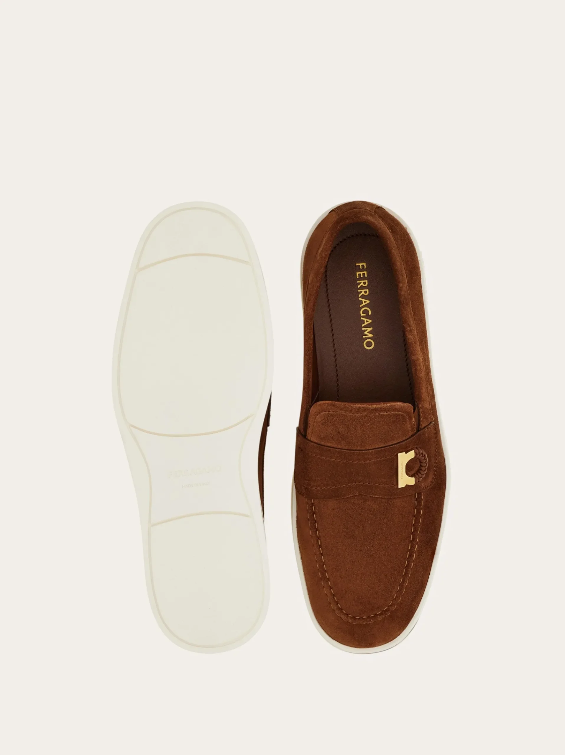 Boat shoe loafer with Gancini ornament - Men