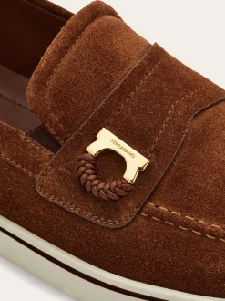 Boat shoe loafer with Gancini ornament - Men