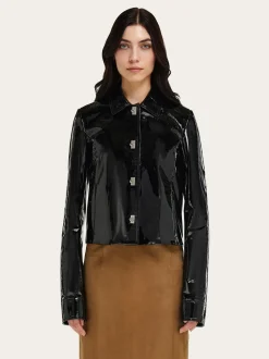 Boxy nappa jacket - Women
