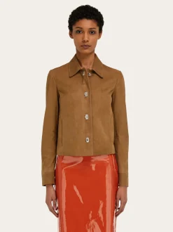 Boxy nubuck jacket - Women
