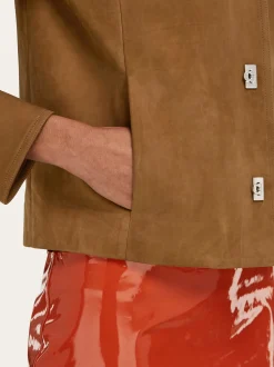 Boxy nubuck jacket - Women