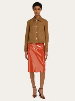 Boxy nubuck jacket - Women