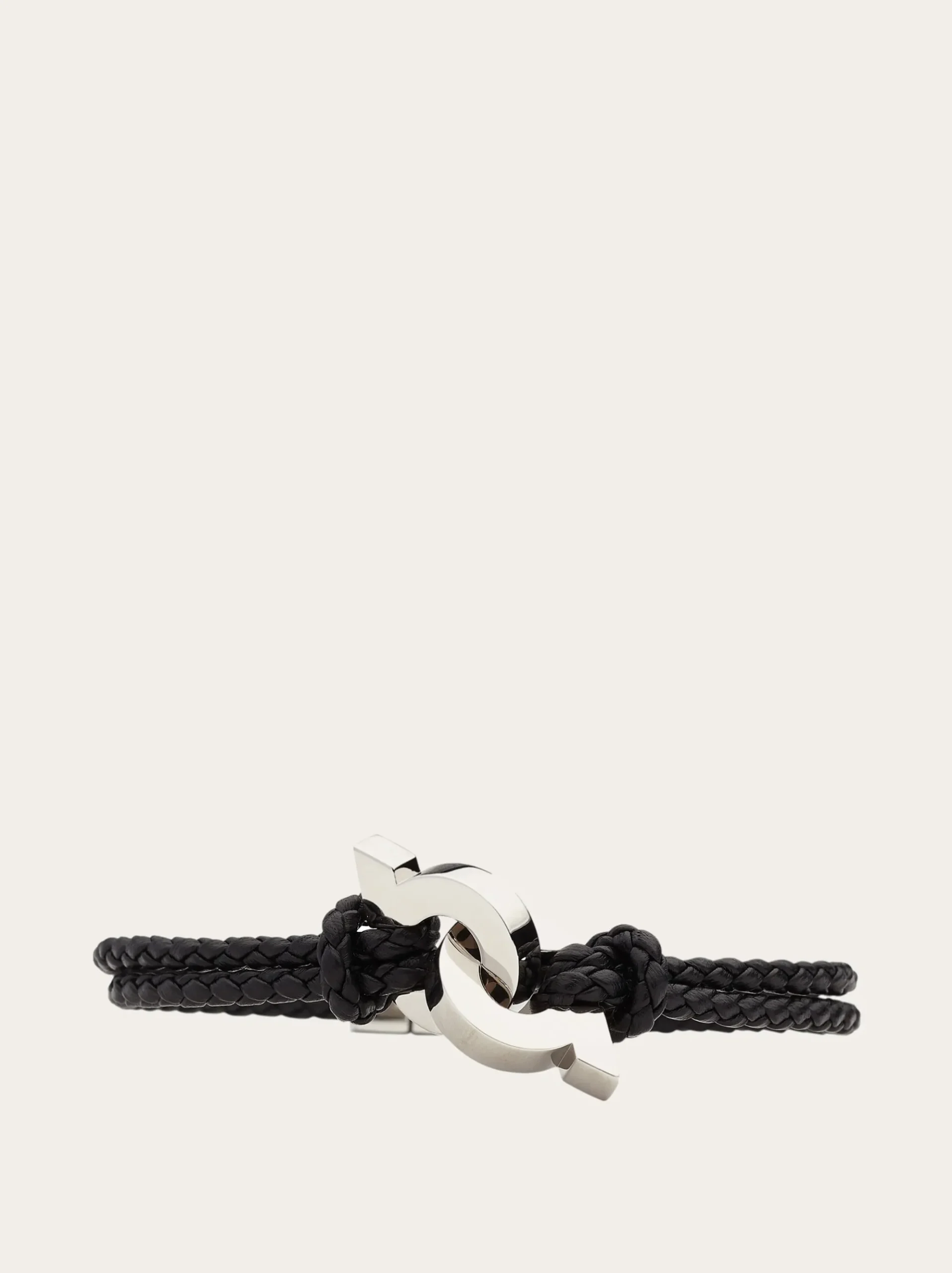 Bracelet with intertwined Gancini (20cm) - Men