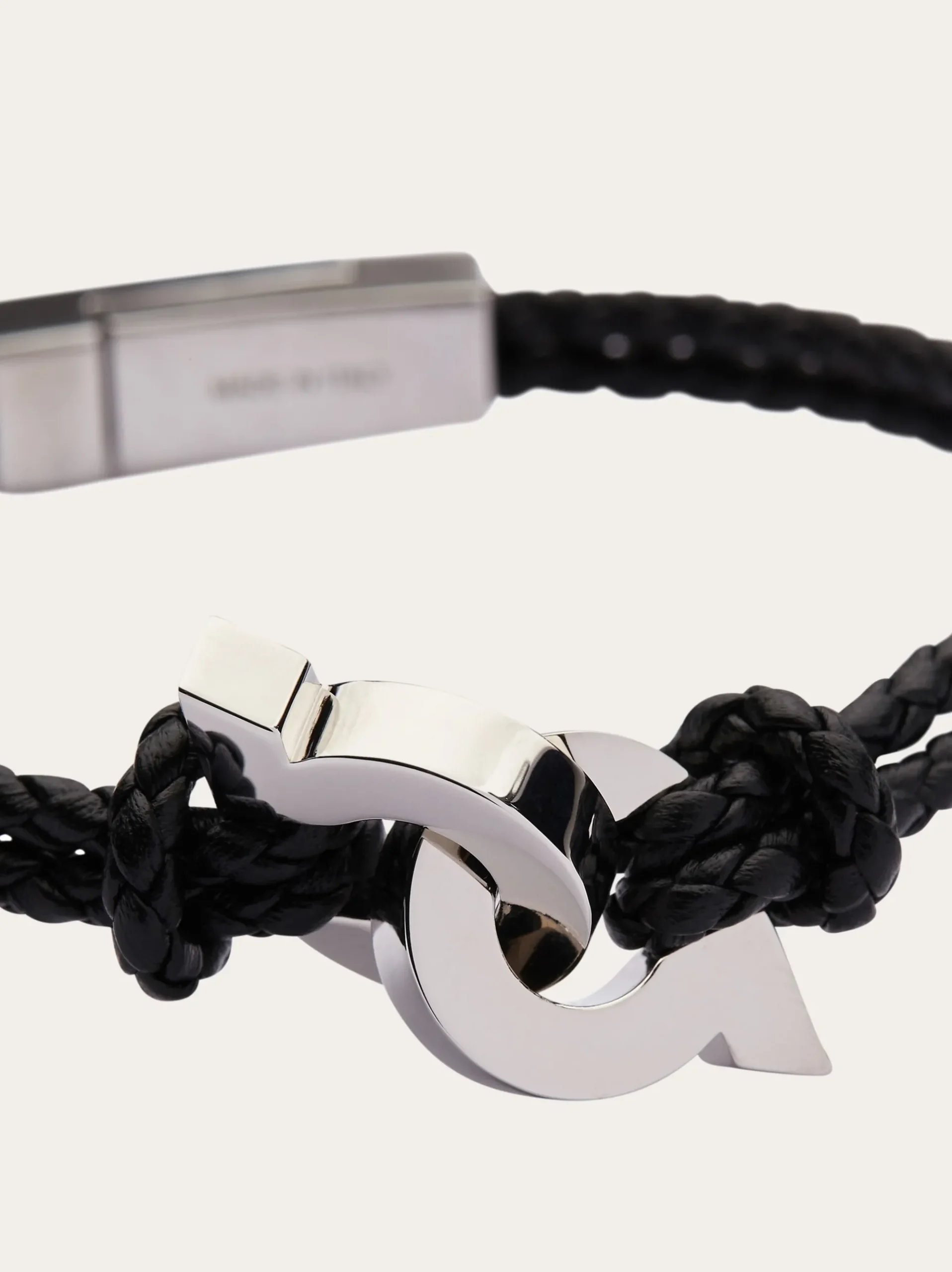 Bracelet with intertwined Gancini (20cm) - Men