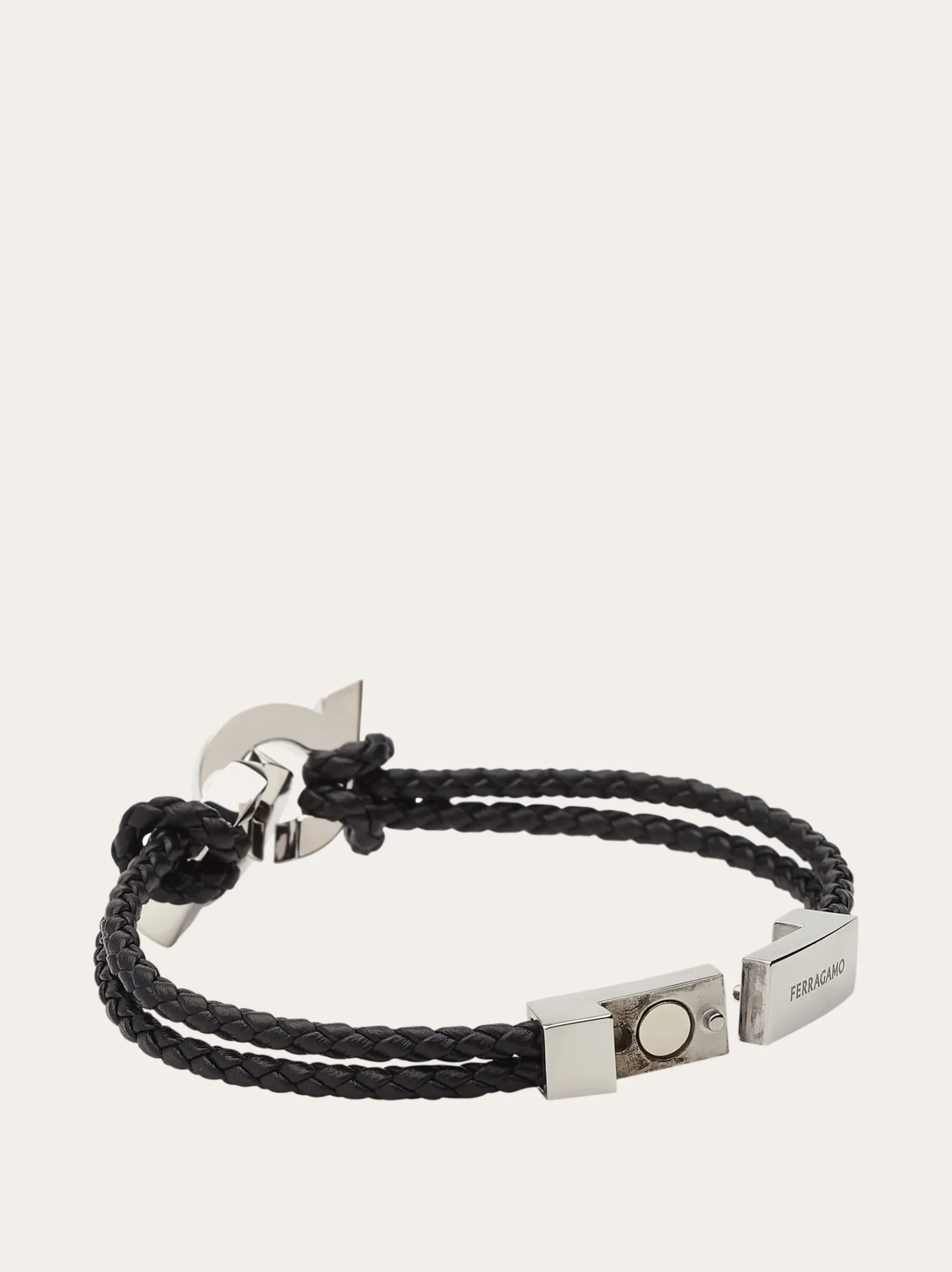 Bracelet with intertwined Gancini (20cm) - Men