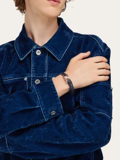 Braided Gancini bracelet - Men