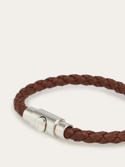Braided leather bracelet (20cm) - Men