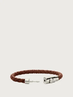 Braided leather bracelet (20cm) - Men