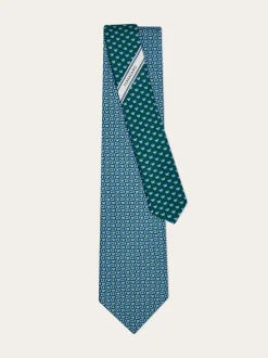 Butterfly print silk tie - Men