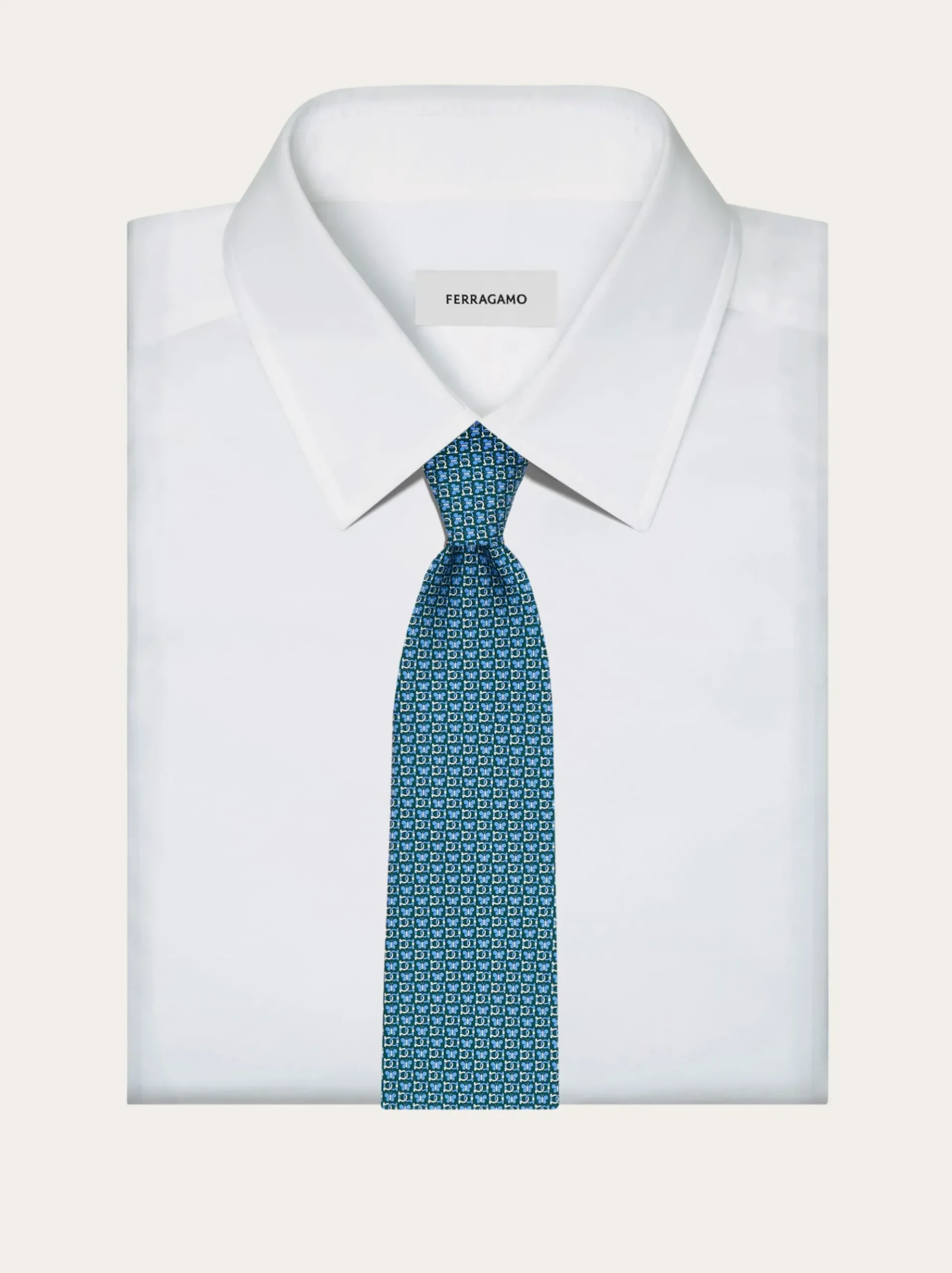 Butterfly print silk tie - Men