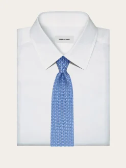 Butterfly print silk tie - Men